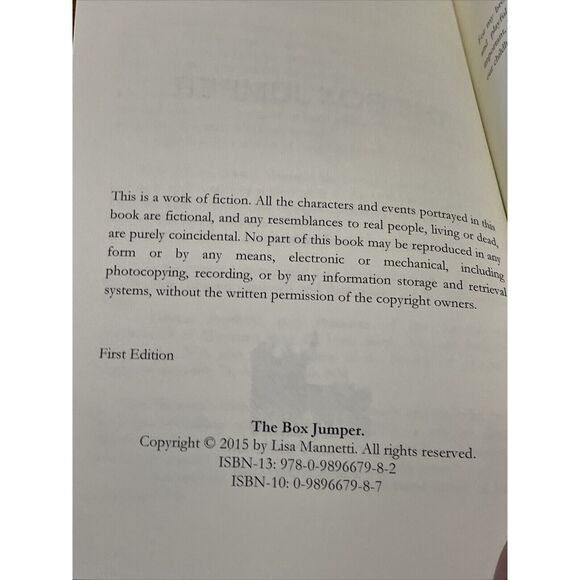 The Box Jumper Novella By Lisa Mannetti From Her Estate Paperback - Picture 5 of 7